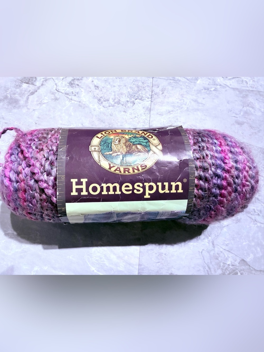Lion Brand Homespun Yarn, Mixed Berries, Textured Bulky Crafting Yarn